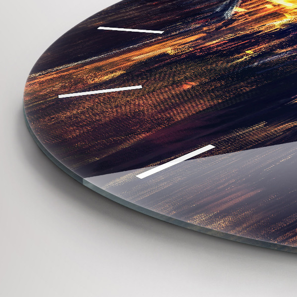 Ceas rotund de perete din sticlă Impresionismul în artă Rynek