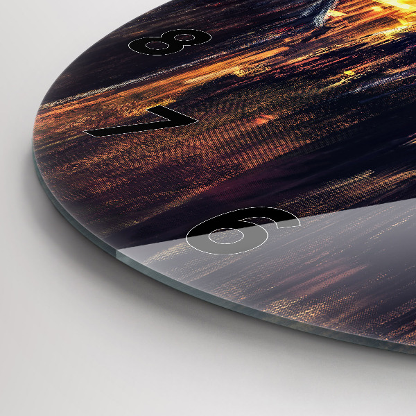 Ceas rotund de perete din sticlă Impresionismul în artă Rynek