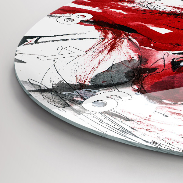 Ceas rotund de perete din sticlă Cuplu dansator