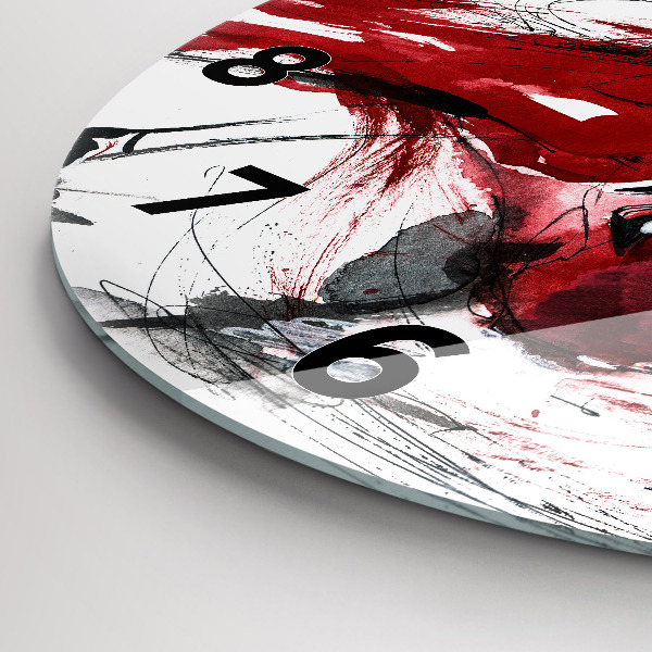 Ceas rotund de perete din sticlă Cuplu dansator