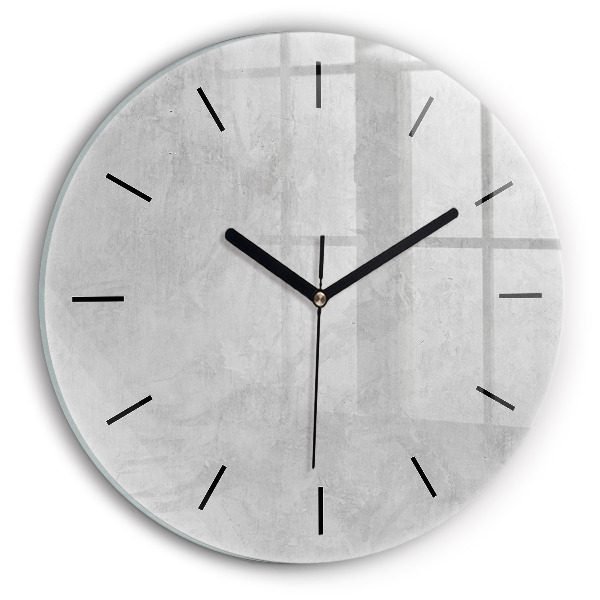 Ceas rotund de perete din sticlă Zid de piatră