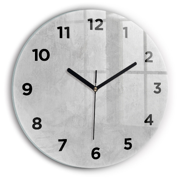 Ceas rotund de perete din sticlă Zid de piatră