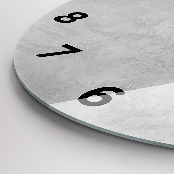 Ceas rotund de perete din sticlă Zid de piatră