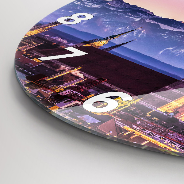 Ceas rotund de perete din sticlă Alpii germani Munchen