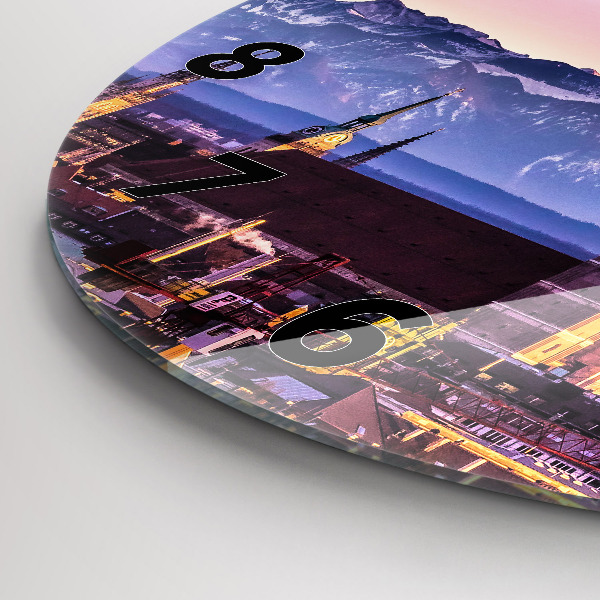 Ceas rotund de perete din sticlă Alpii germani Munchen