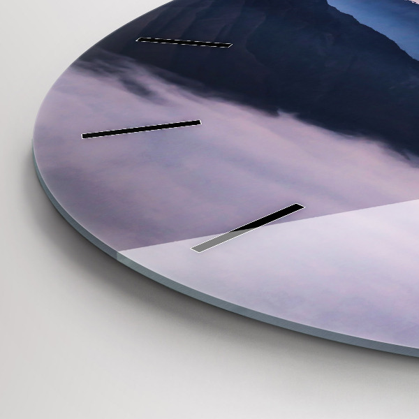 Ceas rotund de perete din sticlă Peisaj frumos