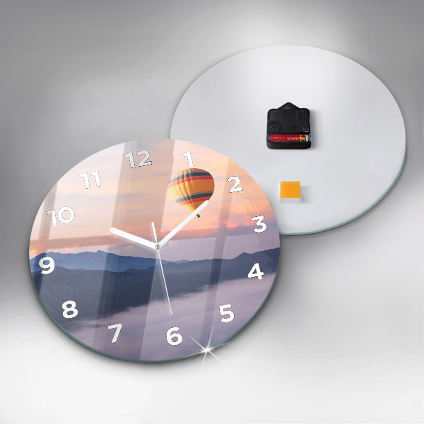 Ceas rotund de perete din sticlă Peisaj frumos