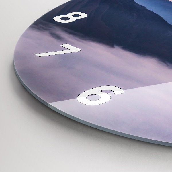 Ceas rotund de perete din sticlă Peisaj frumos