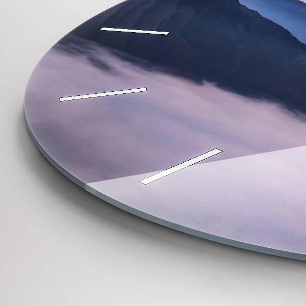 Ceas rotund de perete din sticlă Peisaj frumos