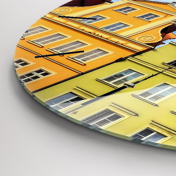 Ceas rotund de perete din sticlă Wrocław - Orașul Vechi