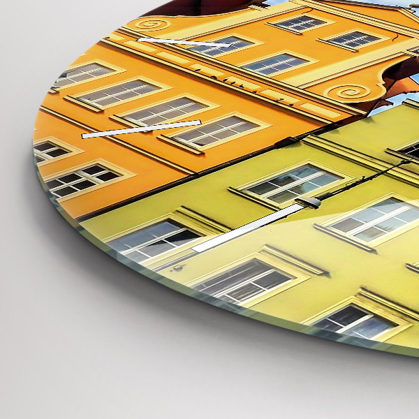 Ceas rotund de perete din sticlă Wrocław - Orașul Vechi