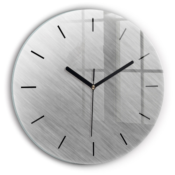 Ceas rotund de perete din sticlă Perete metalic