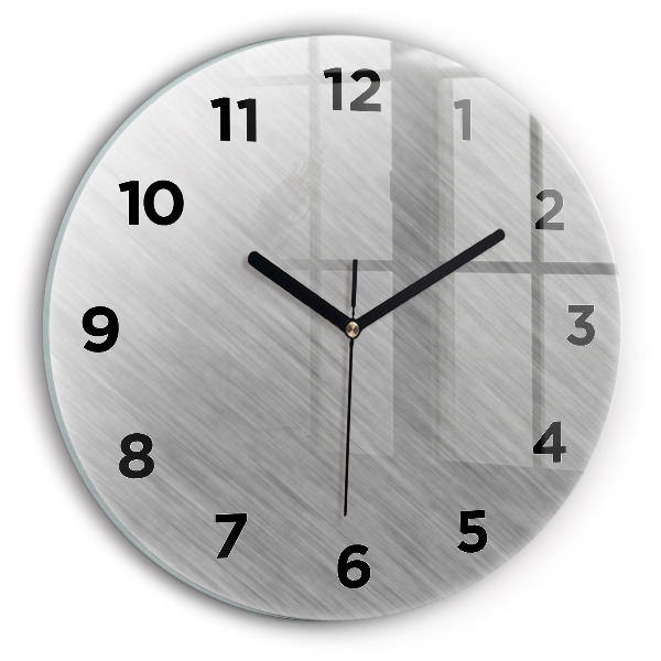 Ceas rotund de perete din sticlă Perete metalic