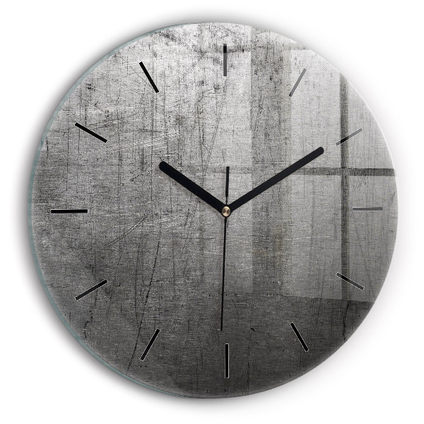 Ceas rotund de perete din sticlă Perete metalic