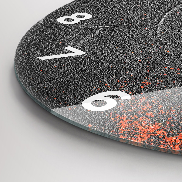 Ceas rotund de perete din sticlă Ardei roșii