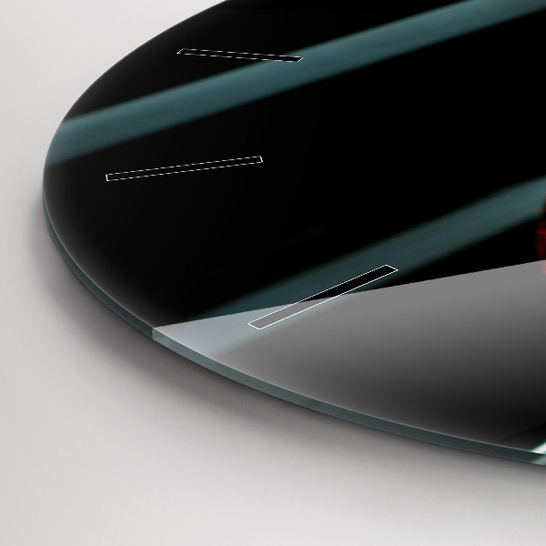 Ceas rotund de perete din sticlă O sticlă de vin