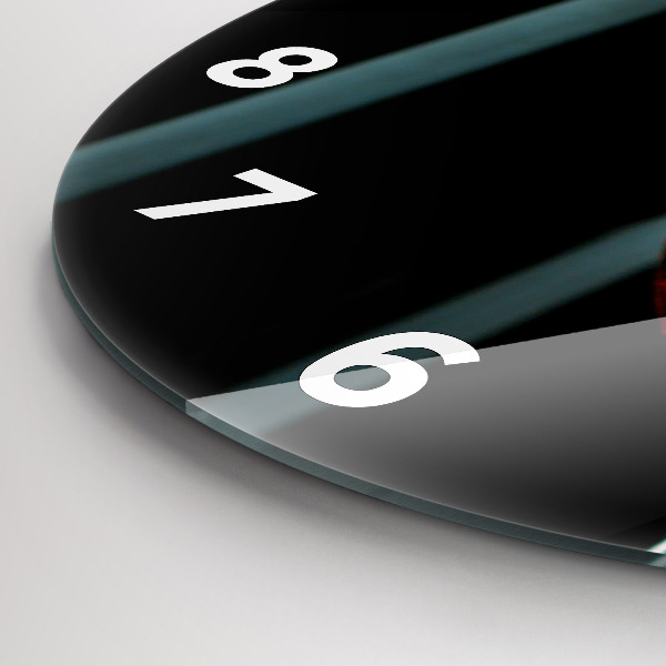 Ceas rotund de perete din sticlă O sticlă de vin