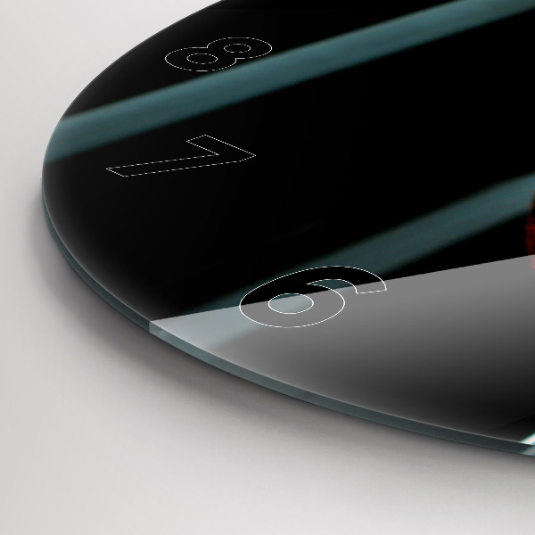 Ceas rotund de perete din sticlă O sticlă de vin