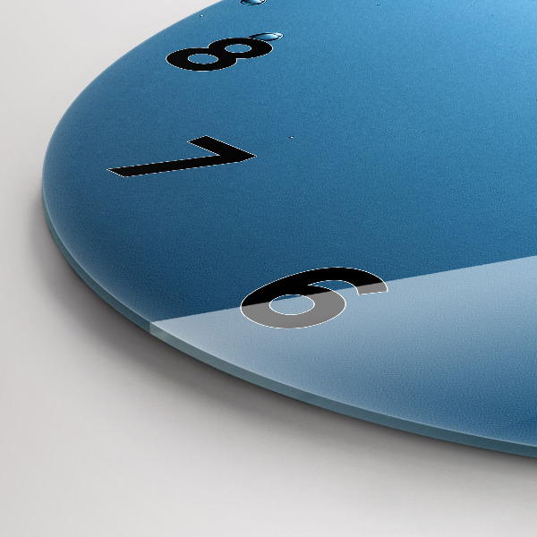 Ceas rotund de perete din sticlă Vedere sub apă