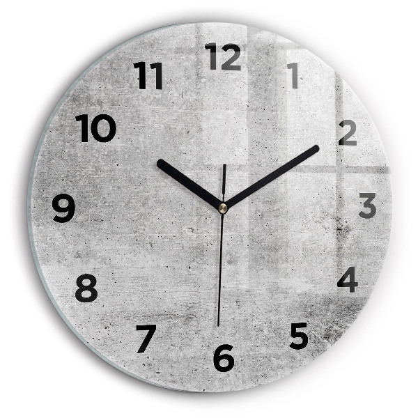 Ceas rotund de perete din sticlă Perete brut