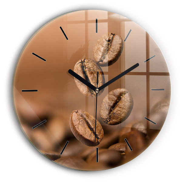 Ceas rotund de perete din sticlă Culori abstracte