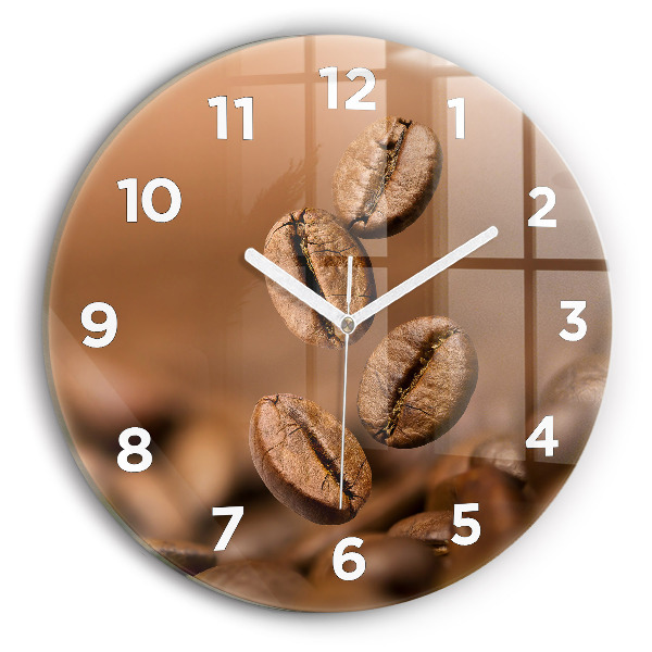 Ceas rotund de perete din sticlă Culori abstracte