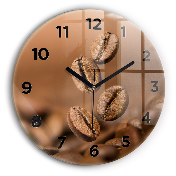 Ceas rotund de perete din sticlă Culori abstracte