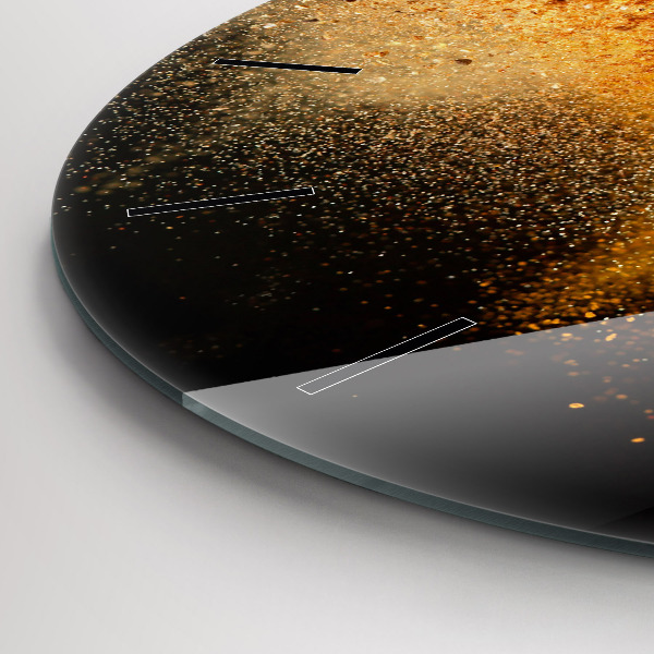 Ceas rotund de perete din sticlă Condimentele vărsate