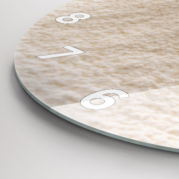 Ceas rotund de perete din sticlă Făină și spice