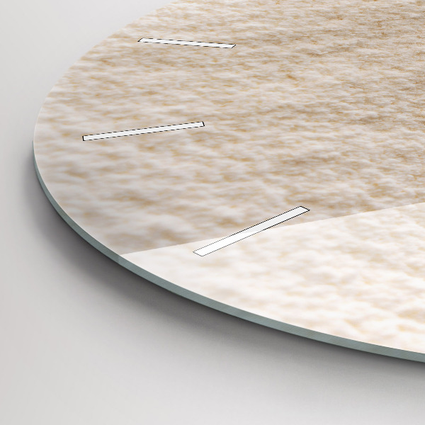 Ceas rotund de perete din sticlă Făină și spice