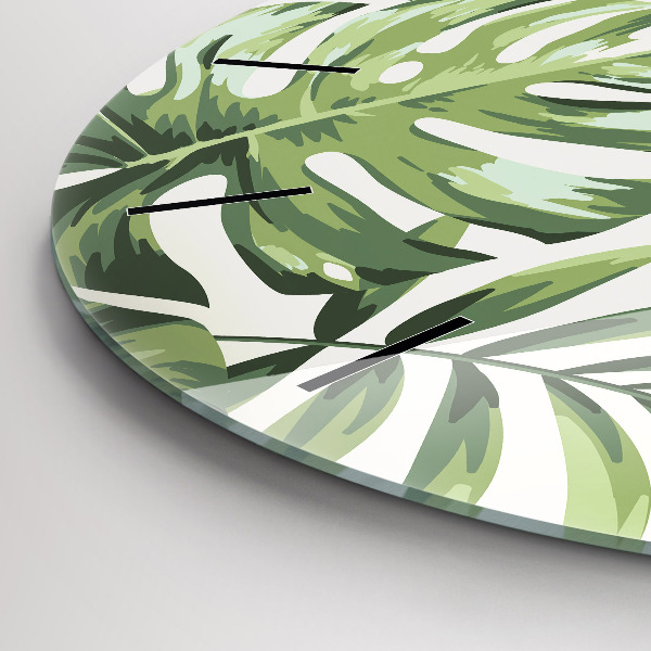 Ceas rotund de perete din sticlă Model tropical