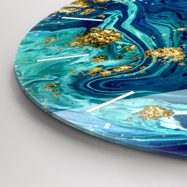 Ceas rotund de perete din sticlă Abstracția modernă