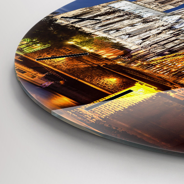 Ceas rotund de perete din sticlă Pod din Germania