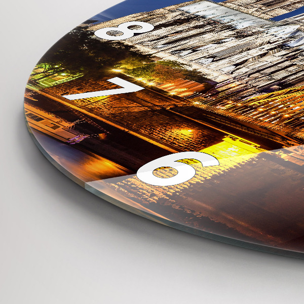 Ceas rotund de perete din sticlă Pod din Germania