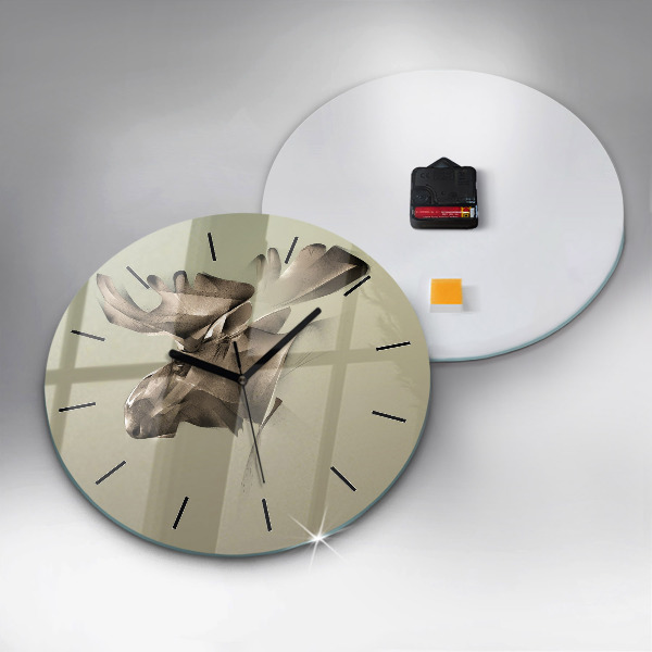 Ceas rotund de perete din sticlă Elan grafic