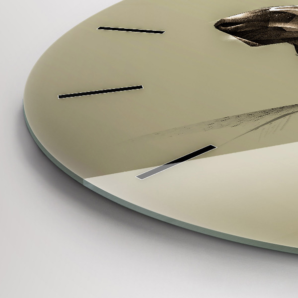 Ceas rotund de perete din sticlă Elan grafic