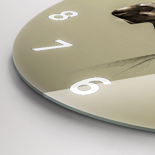 Ceas rotund de perete din sticlă Elan grafic