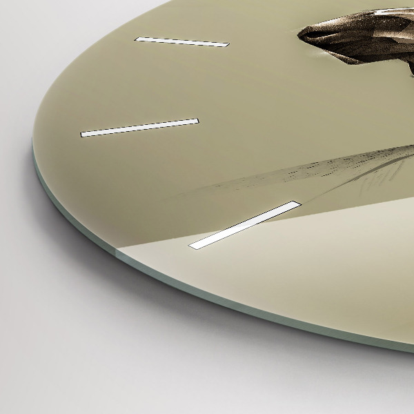 Ceas rotund de perete din sticlă Elan grafic