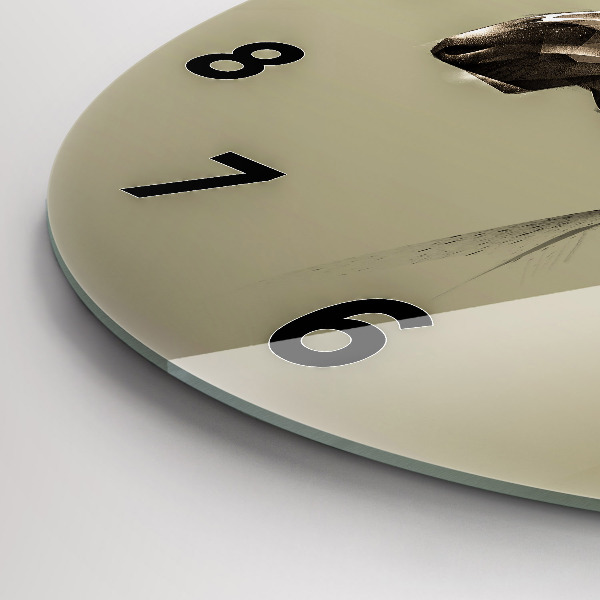 Ceas rotund de perete din sticlă Elan grafic