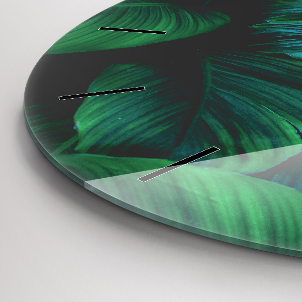 Ceas rotund de perete din sticlă Natura pleacă