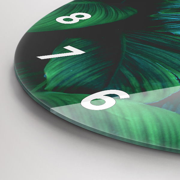 Ceas rotund de perete din sticlă Natura pleacă