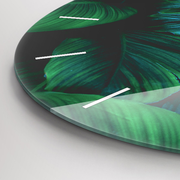 Ceas rotund de perete din sticlă Natura pleacă