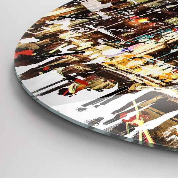 Ceas rotund de perete din sticlă Orașul New York