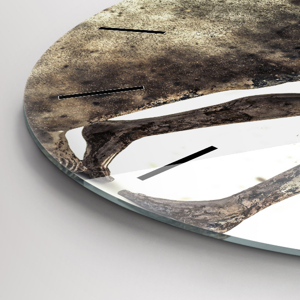 Ceas rotund de perete din sticlă Oameni abstracti de nisip