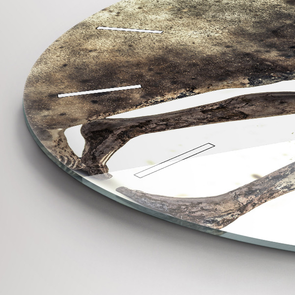 Ceas rotund de perete din sticlă Oameni abstracti de nisip