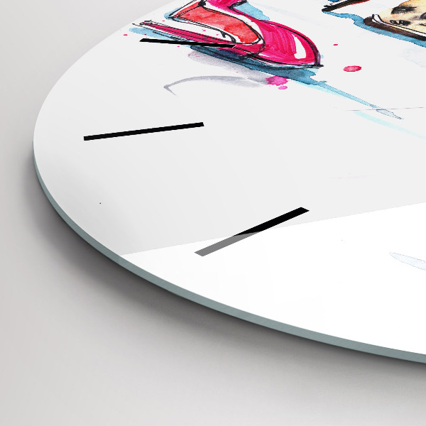 Ceas rotund de perete din sticlă Element de feminitate