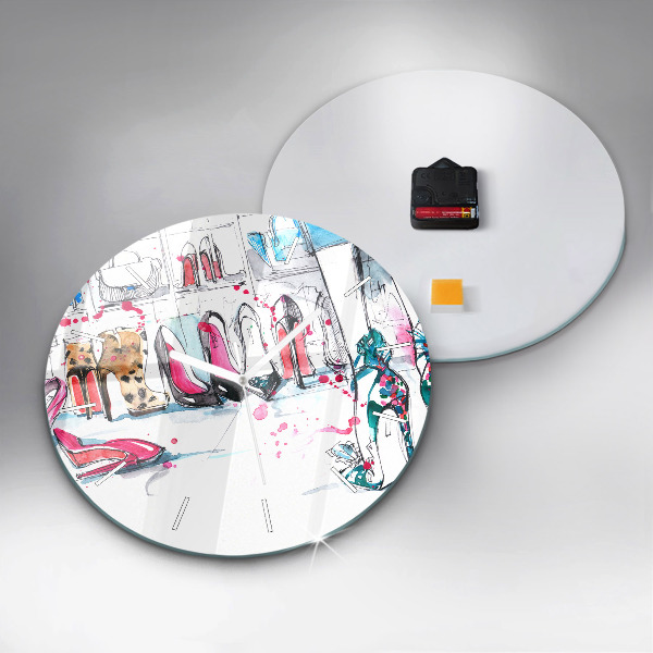 Ceas rotund de perete din sticlă Element de feminitate