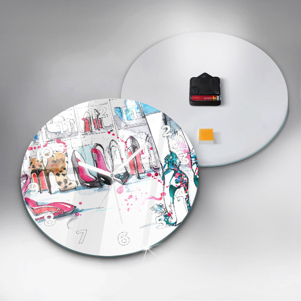 Ceas rotund de perete din sticlă Element de feminitate