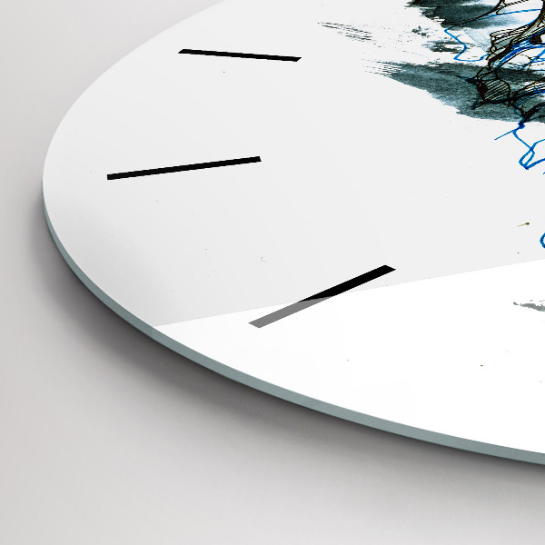 Ceas rotund de perete din sticlă Libertatea și natura păsărilor