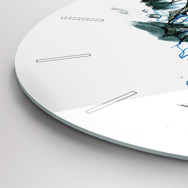 Ceas rotund de perete din sticlă Libertatea și natura păsărilor